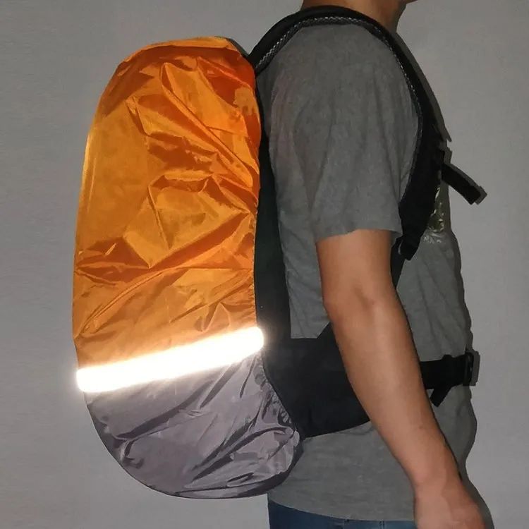 2 PCS Outdoor Mountaineering Color Matching Luminous Backpack Rain Cover, Size: M 30-40L(Gray   Red)