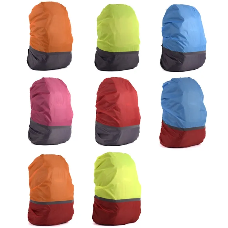 2 PCS Outdoor Mountaineering Color Matching Luminous Backpack Rain Cover, Size: XL 58-70L(Gray   Red)