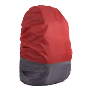 2 PCS Outdoor Mountaineering Color Matching Luminous Backpack Rain Cover, Size: XL 58-70L(Gray   Red)