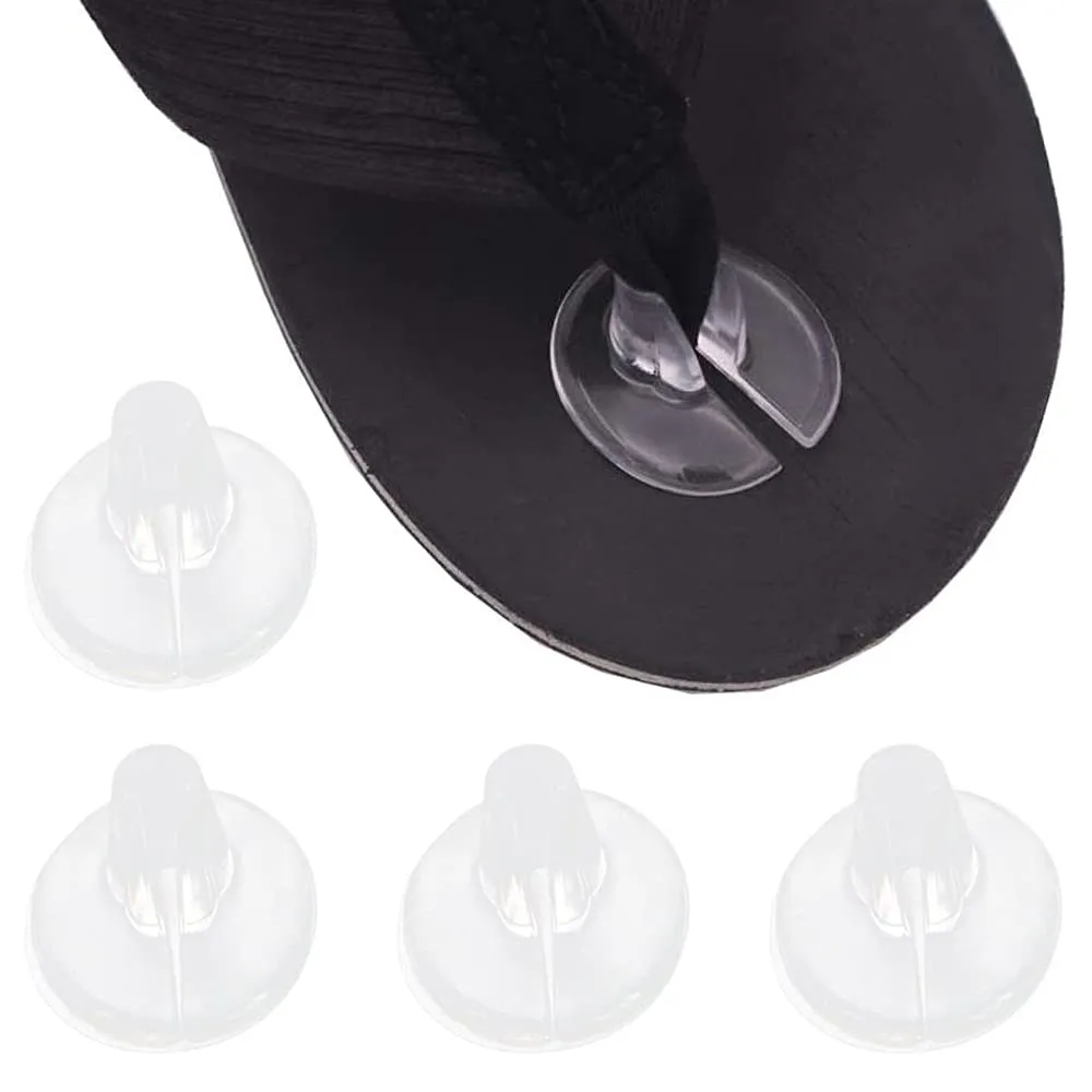 5 Pairs Silicone Thong Sandal Toe Protectors Sandal Toes Seam Guard Pad Flip-Flop Toe Cushion Clear Sandal Flip Flops Gel Toe Guards Cushions for Foot Protection