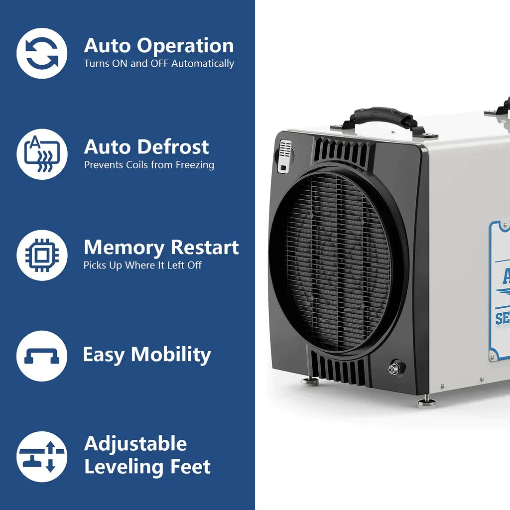 AlorAir Sentinel HDi90 Ductable Version 90 PPD Basement and Crawl Space Dehumidifier with Drain Hose and Pump