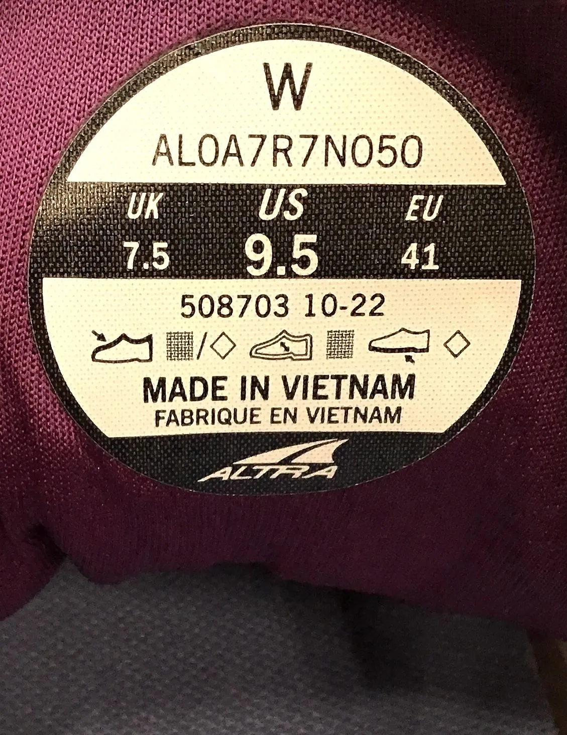 Altra Women's Rivera 3 AL0A7R7N050 Purple Athletic Shoes - Size 9.5