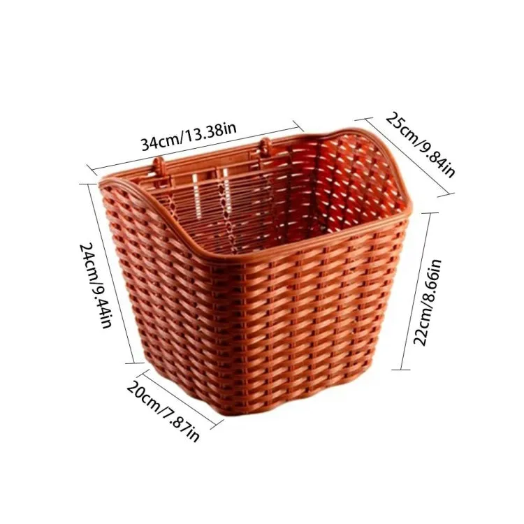 Bicycle Waterproof Basket with Cover Front Handlebar Bike Basket(Black)