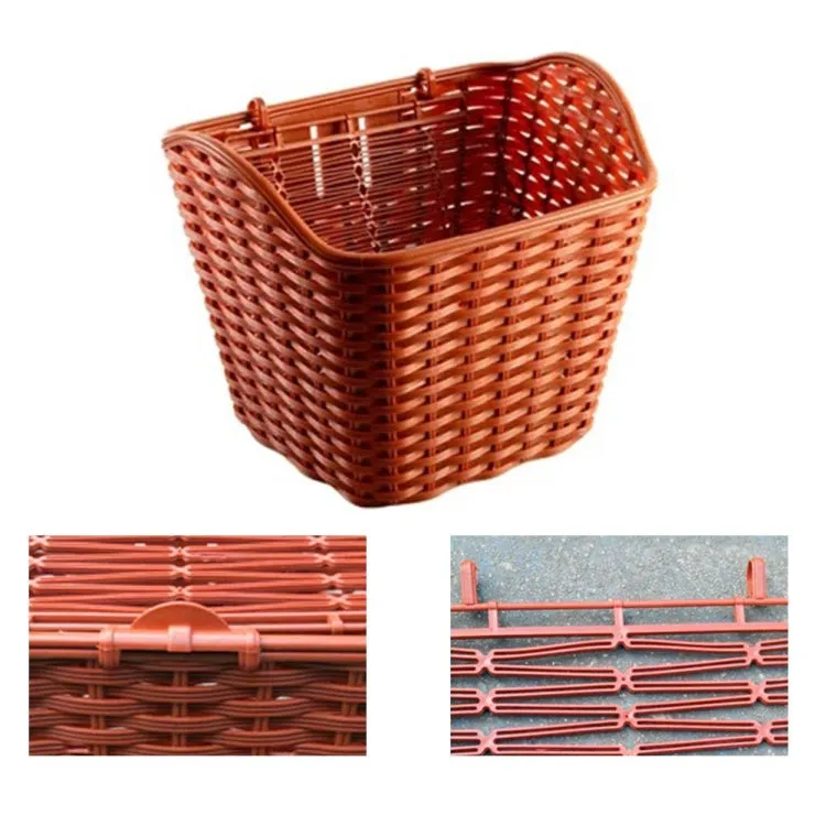 Bicycle Waterproof Basket with Cover Front Handlebar Bike Basket(Black)