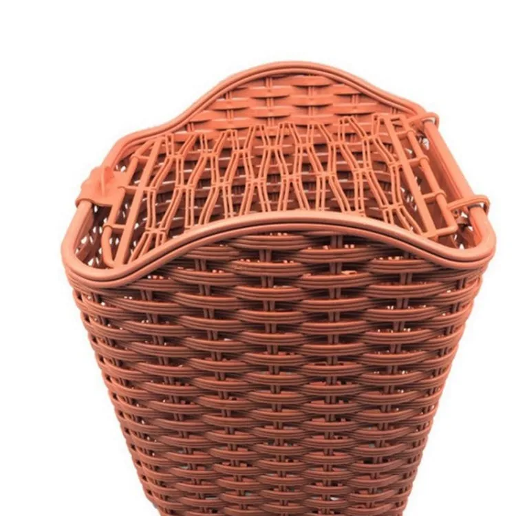 Bicycle Waterproof Basket with Cover Front Handlebar Bike Basket(Black)