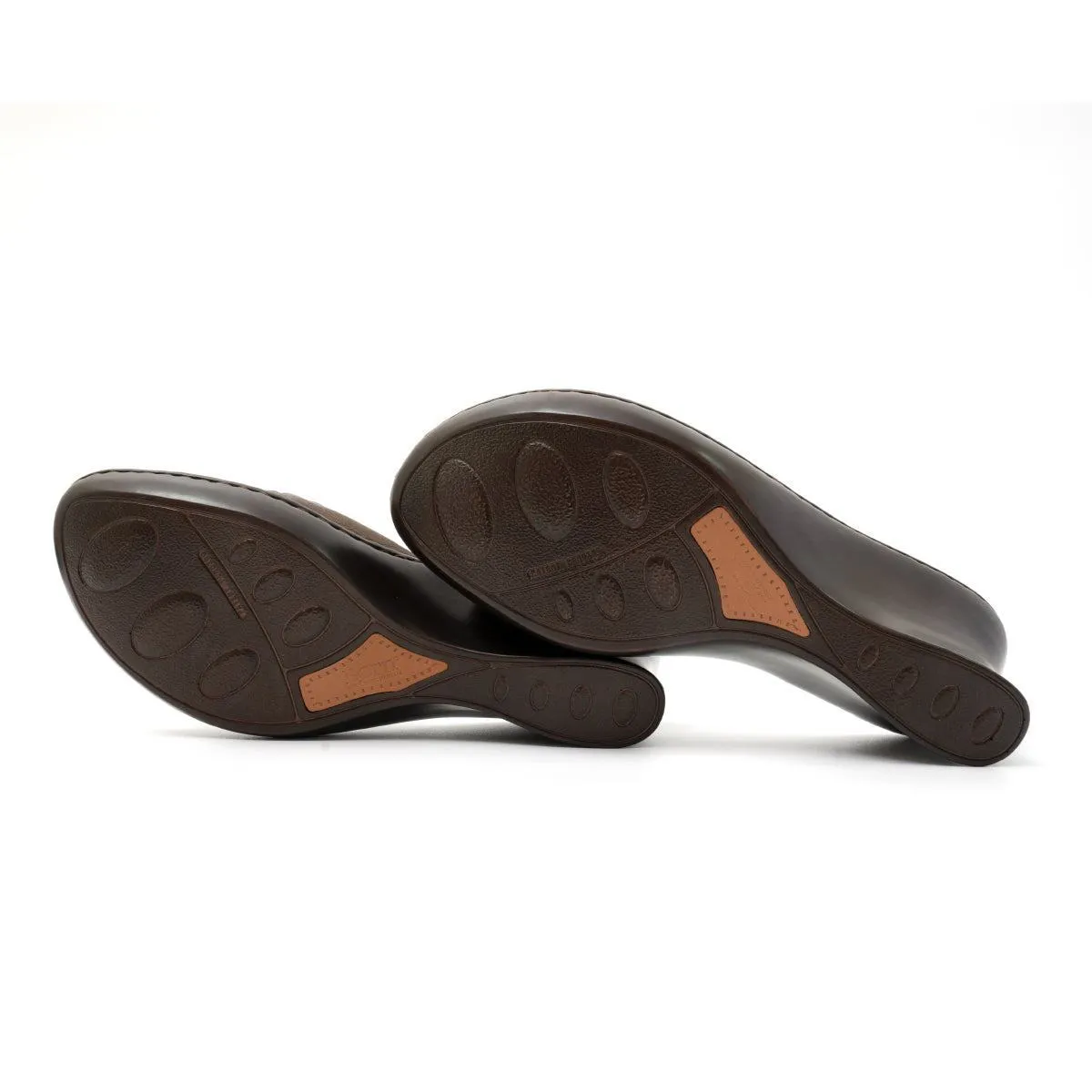 Born Wedge Sandals Leather Brown Colour For Women