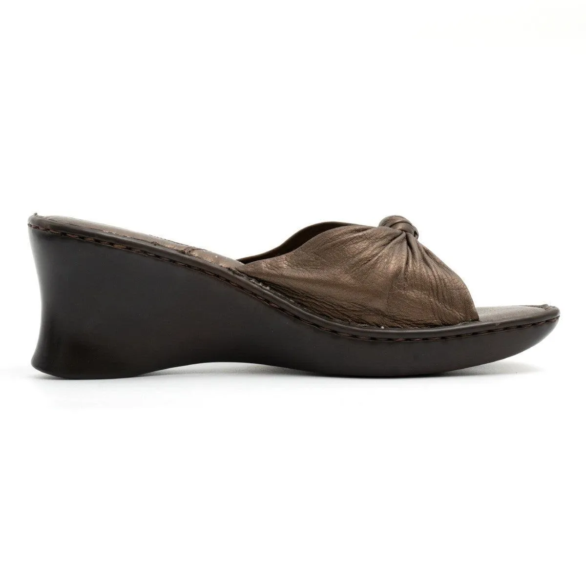 Born Wedge Sandals Leather Brown Colour For Women