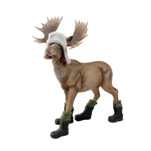 Christmas Moose with Hat and Boots