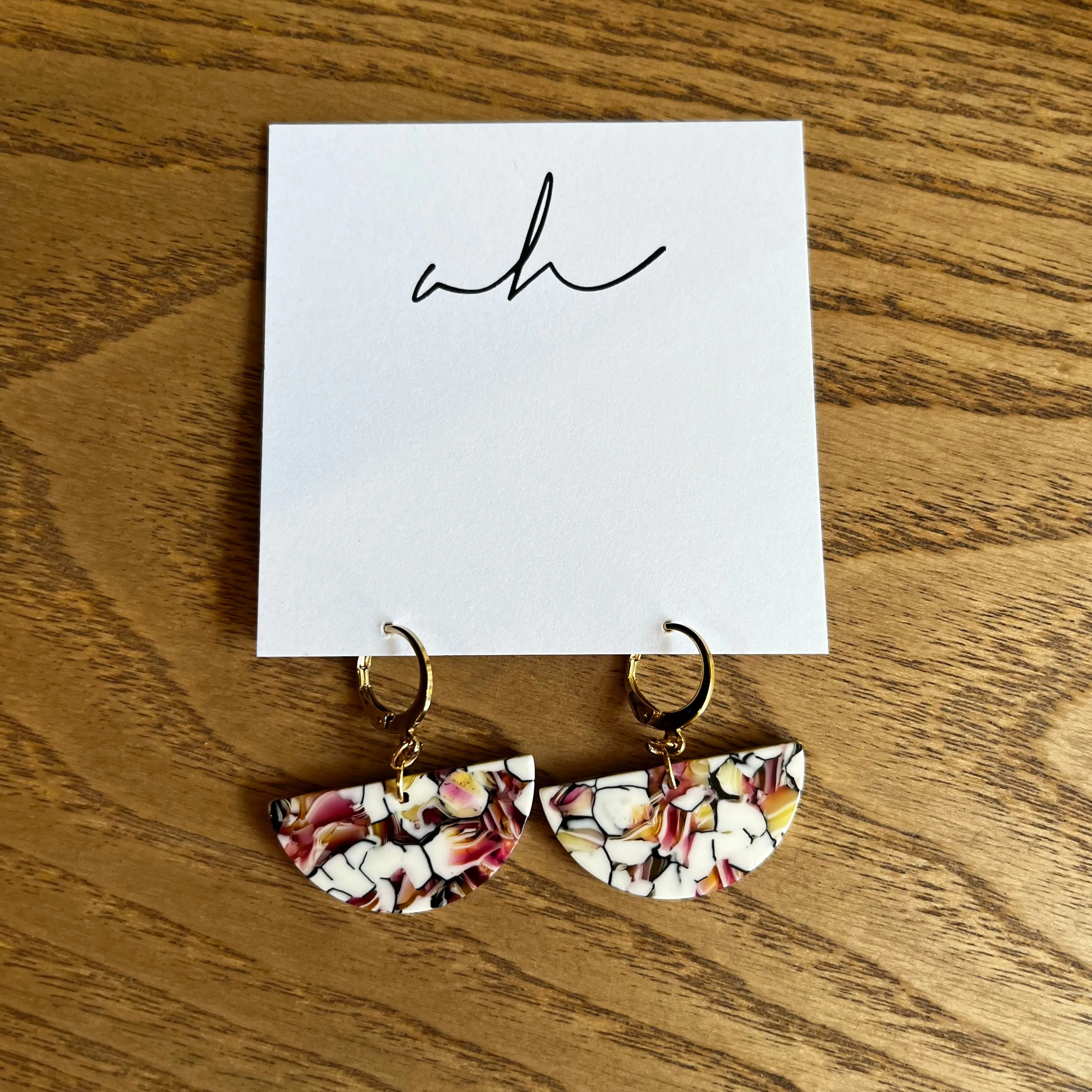 Crescent Popcorn Earrings | AH Designs