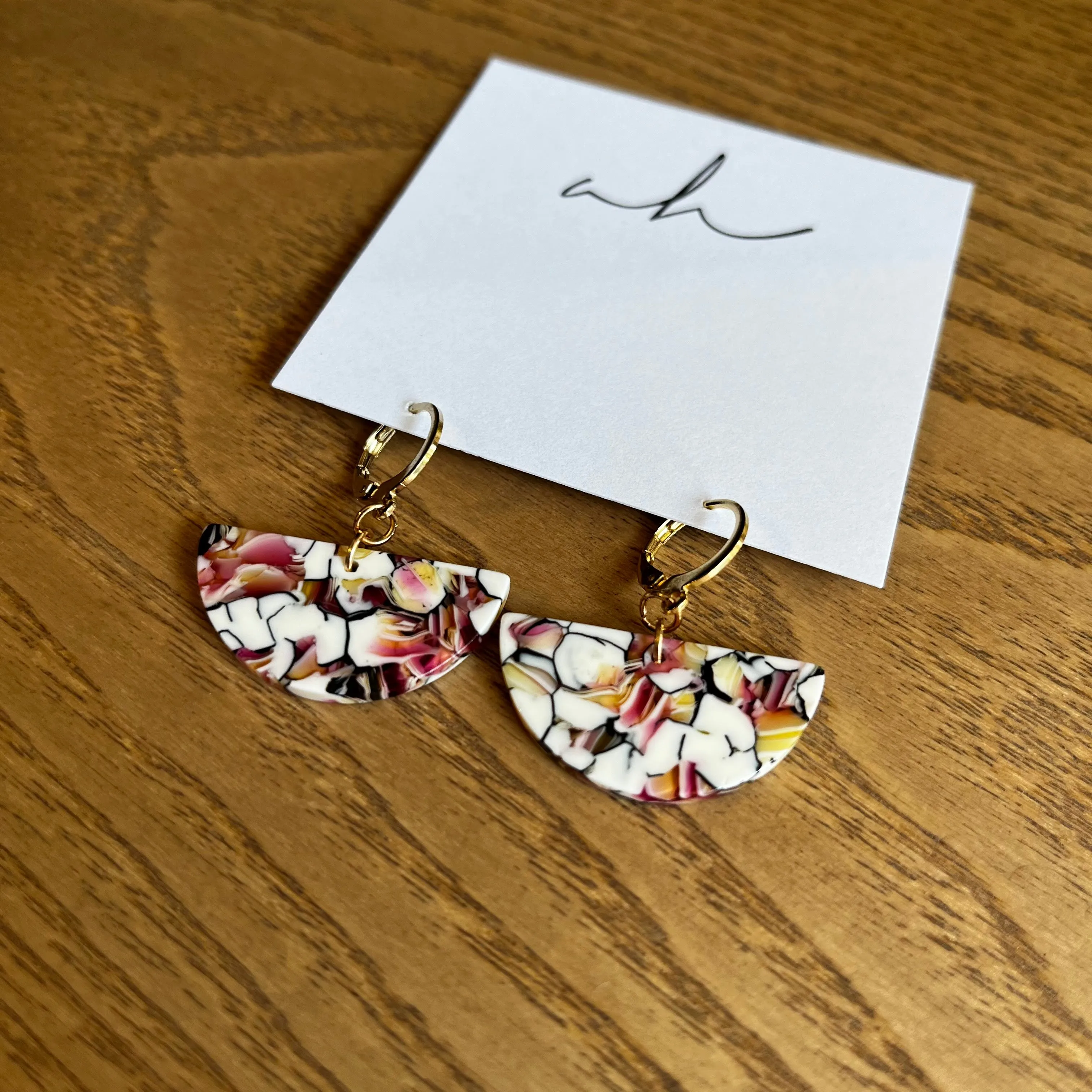 Crescent Popcorn Earrings | AH Designs