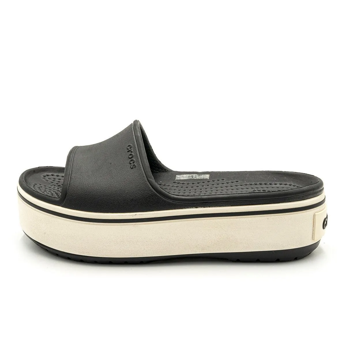 Crocs Platform Flat Sandals Rubber Black Colour For Kids