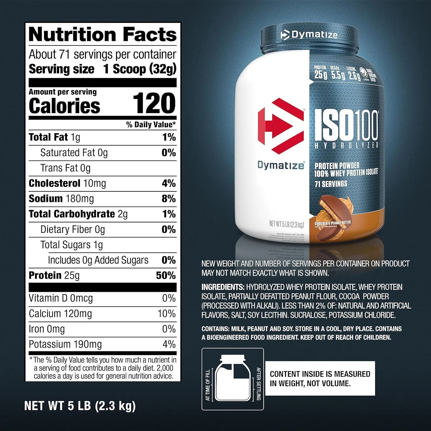 Dymatize ISO 100 Chocolate Peanut Butter 5Lb