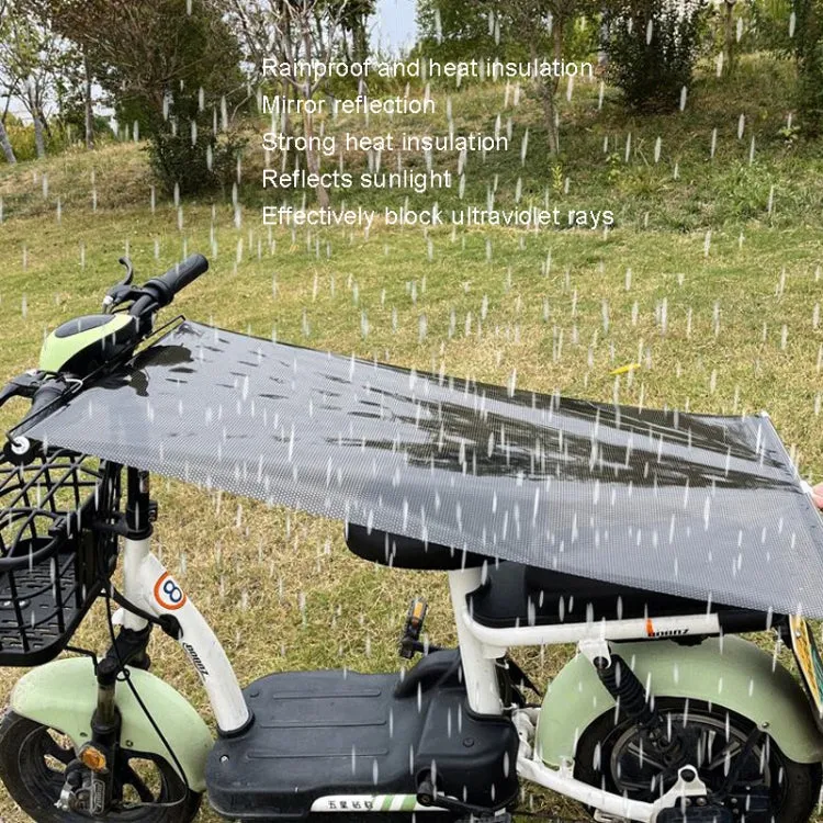 Electric Bike Telescopic Sunshade Rain Shield Motorcycle Rain Cover, Size: 58 x 125cm Black
