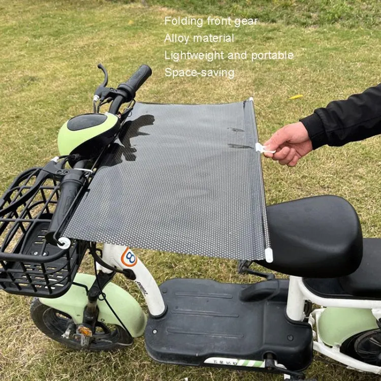 Electric Bike Telescopic Sunshade Rain Shield Motorcycle Rain Cover, Size: 58 x 125cm Black