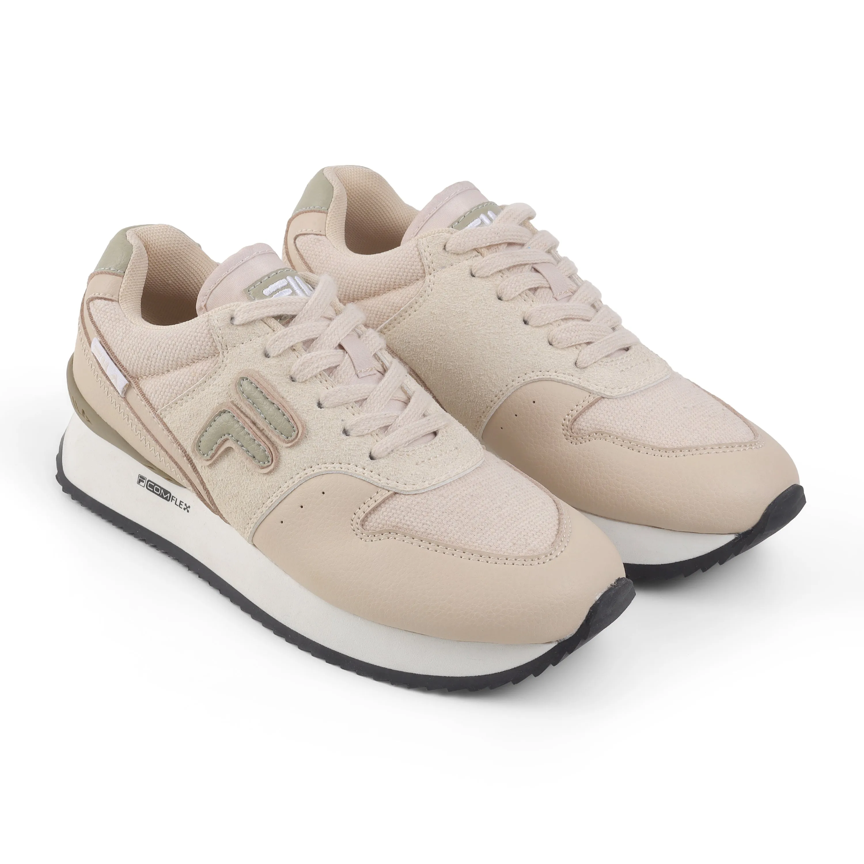 Fila Women Beige Retro-Jo Textile Shoes