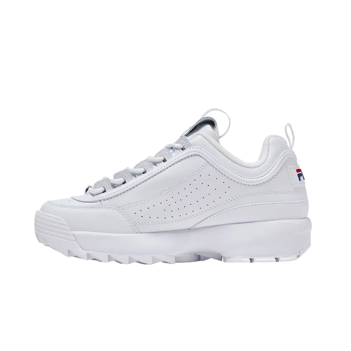 Fila Womens Disruptor II Premium Fashion Sneakers 5FM00002-125 White/Navy/Red