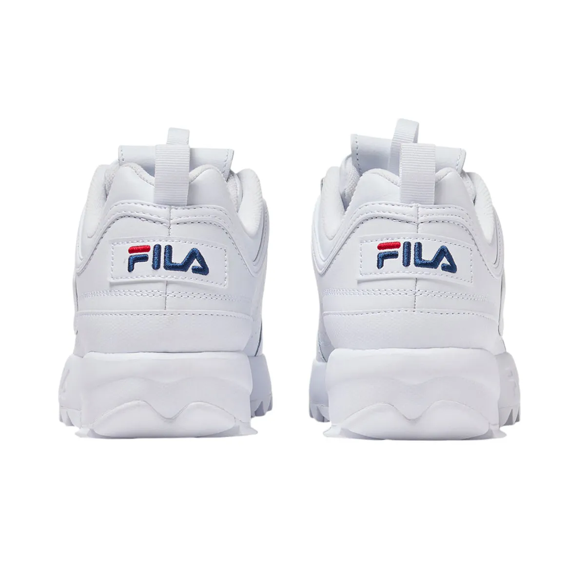 Fila Womens Disruptor II Premium Fashion Sneakers 5FM00002-125 White/Navy/Red