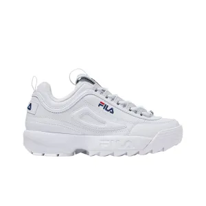 Fila Womens Disruptor II Premium Fashion Sneakers 5FM00002-125 White/Navy/Red
