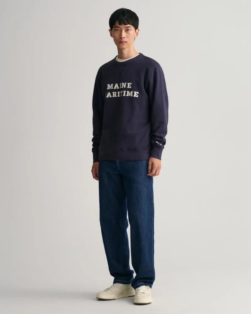 Gant Apparel Mens MARITIME C-NECK 433/EVENING BLUE