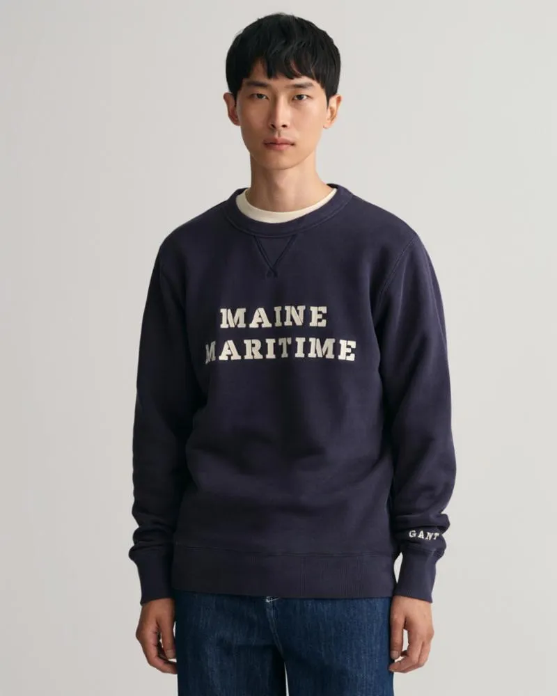 Gant Apparel Mens MARITIME C-NECK 433/EVENING BLUE