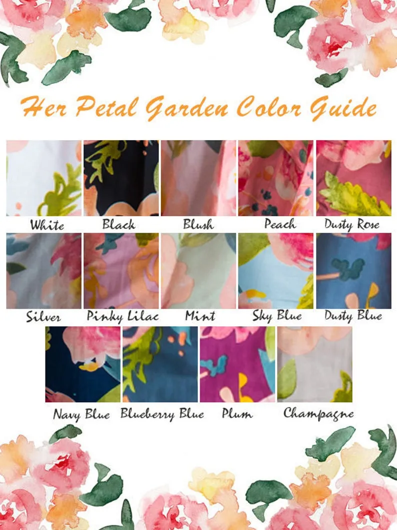 Her Petal Garden V-Neck, Cinched Waist Ankle Length Caftan