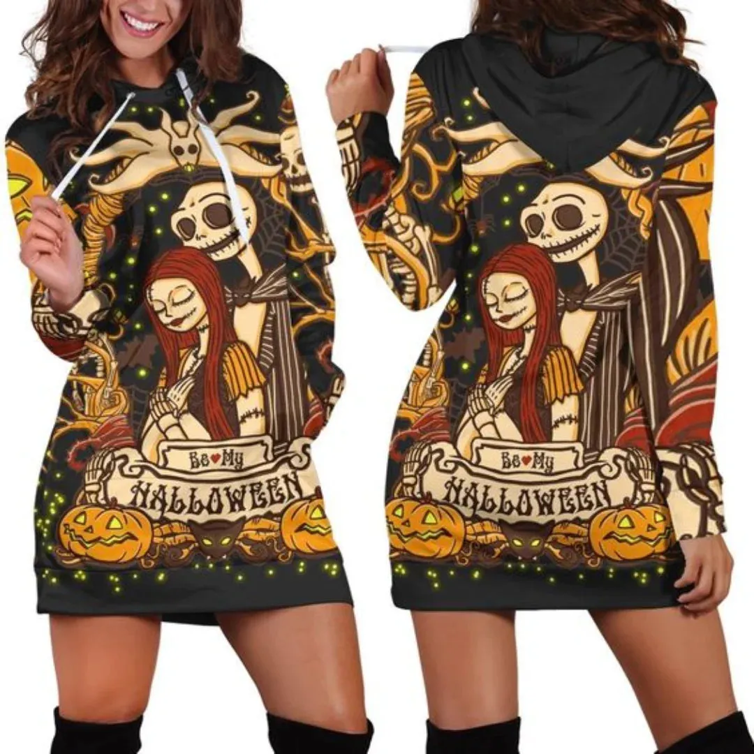 Jack Skellington Hoodie Dress Light Weight Sweater Dress Corpse Bride Dress with Hood 12 Design and Color Options