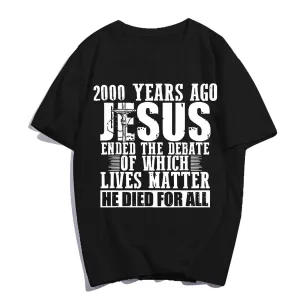 Jesus T-Shirt Pray Faith Casual Christ Women Men Christian Cross Graphics Summer Tops Gift Tee Black Large