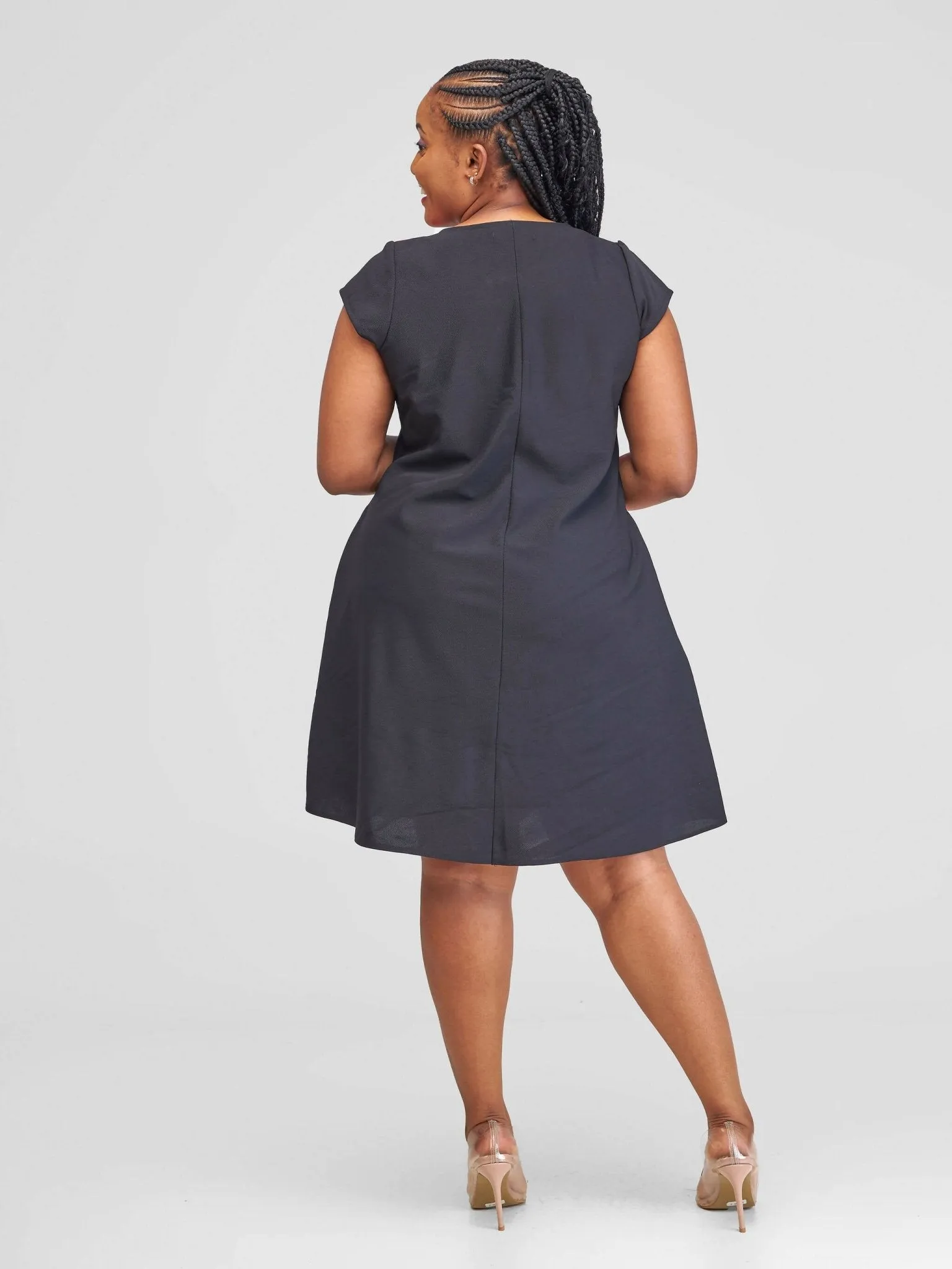 Jolly Fancy Wear Aika Shift Dress - Black / Yellow