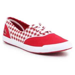 Lacoste Womens Lancelle Lace 3 Shoes - White/Red