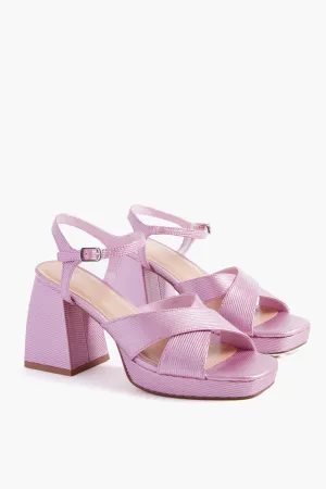 Lilac Metallic Robin Heels