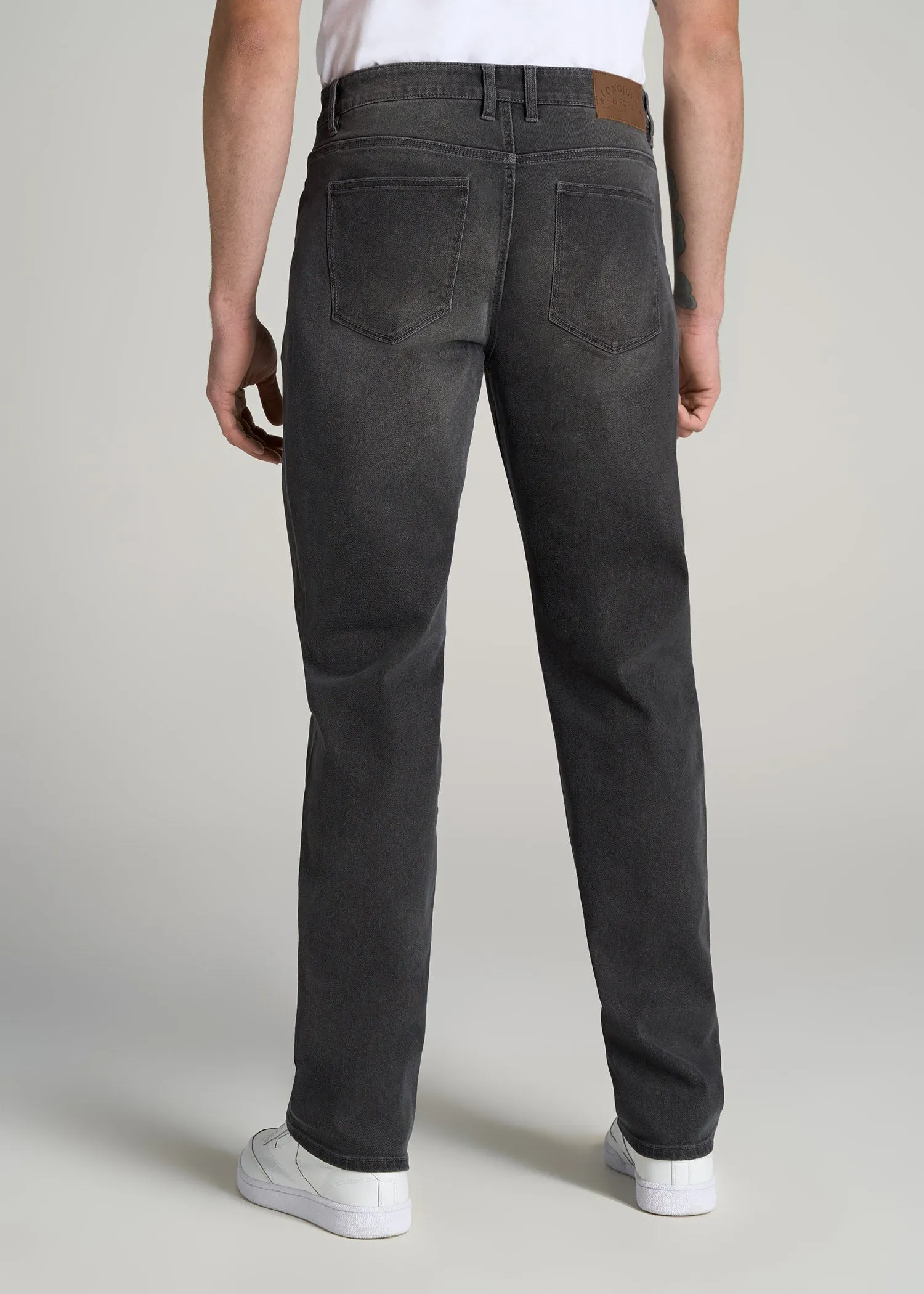 LJ&S STRAIGHT LEG Jeans for Tall Men in Industrial Grey