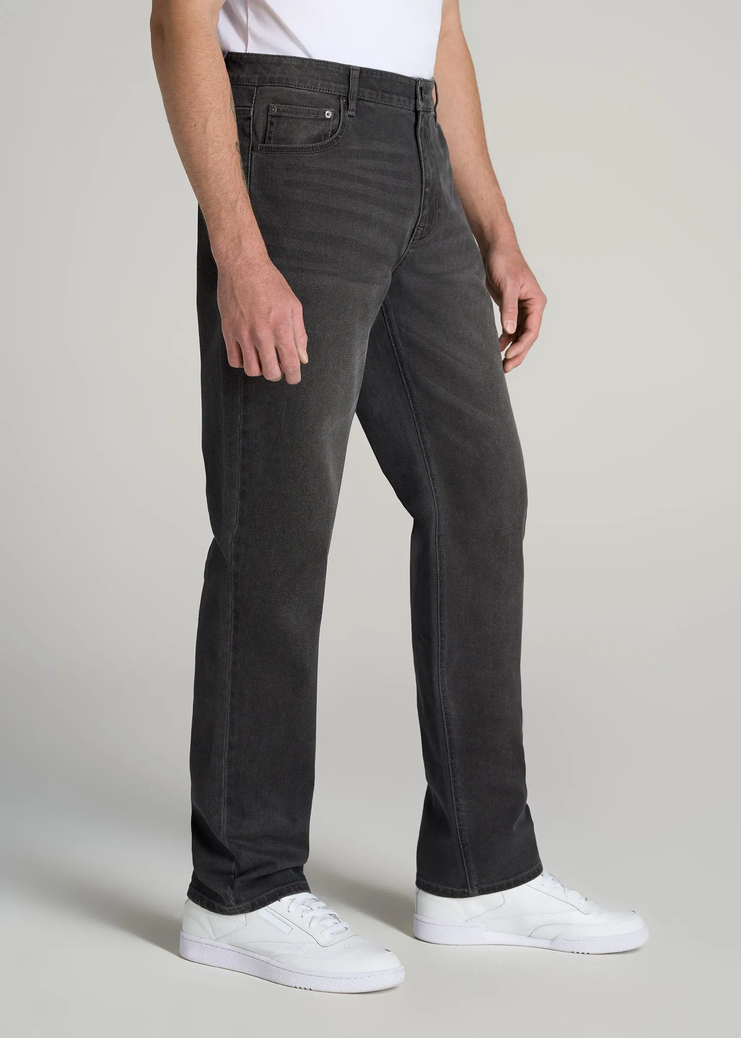 LJ&S STRAIGHT LEG Jeans for Tall Men in Industrial Grey