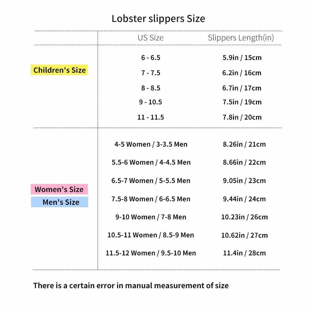 Lobster Flip floops Funny Sandals Slippers Unisex Lobster Shoes Pool Beach Party Fish for Women Men & Kid