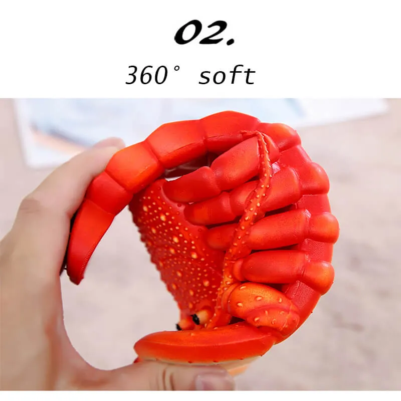 Lobster Flip floops Funny Sandals Slippers Unisex Lobster Shoes Pool Beach Party Fish for Women Men & Kid