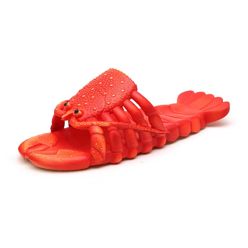 Lobster Flip floops Funny Sandals Slippers Unisex Lobster Shoes Pool Beach Party Fish for Women Men & Kid