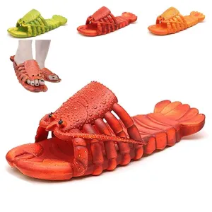 Lobster Flip floops Funny Sandals Slippers Unisex Lobster Shoes Pool Beach Party Fish for Women Men & Kid