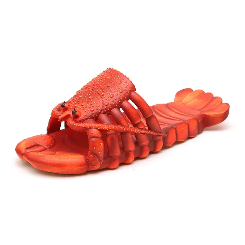 Lobster Flip floops Funny Sandals Slippers Unisex Lobster Shoes Pool Beach Party Fish for Women Men & Kid