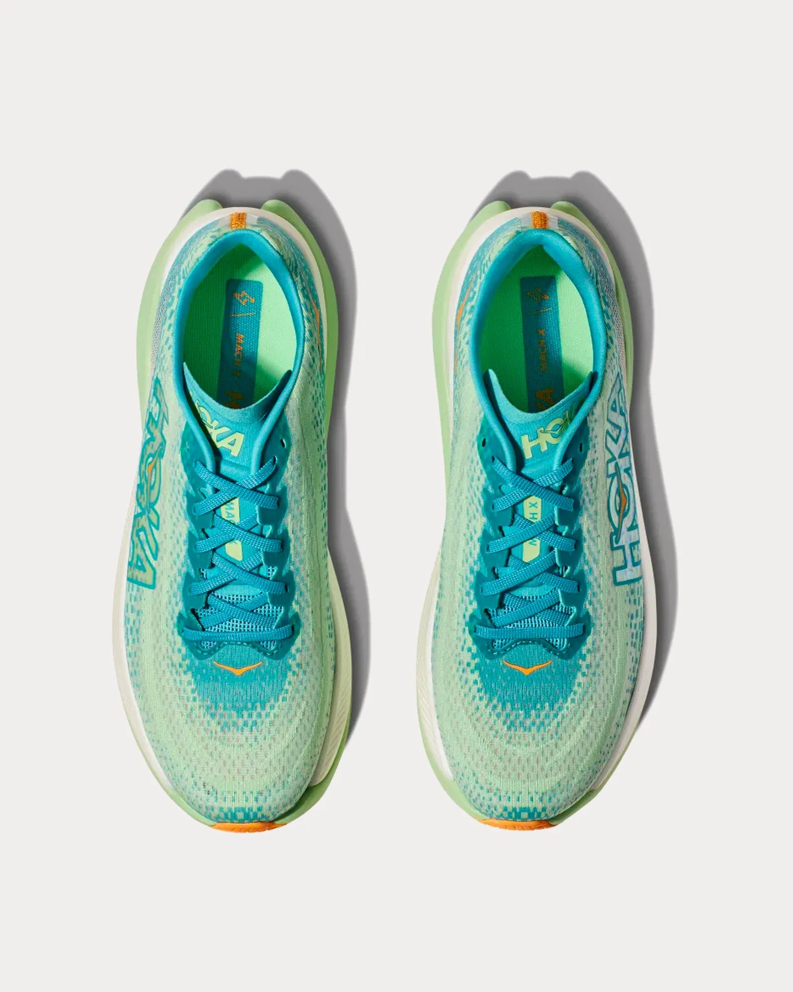 Mach X Ocean Mist / Lime Glow Running Shoes