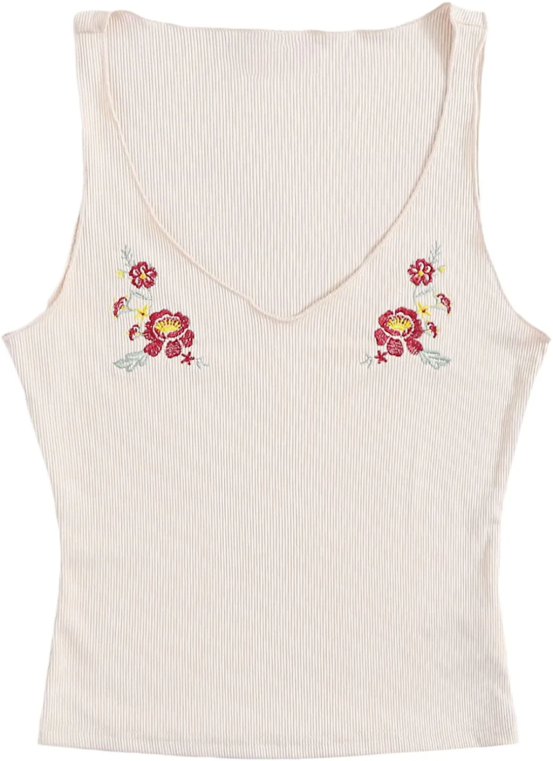 MakeMeChic Women's Casual Lettuce Trim Sleeveless Solid Tank Crop Top