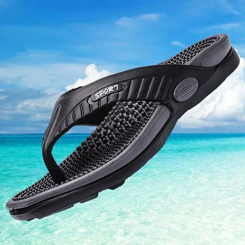 Massage Flip-Flops With Sensory Beads Summer Beach Thongs Slides