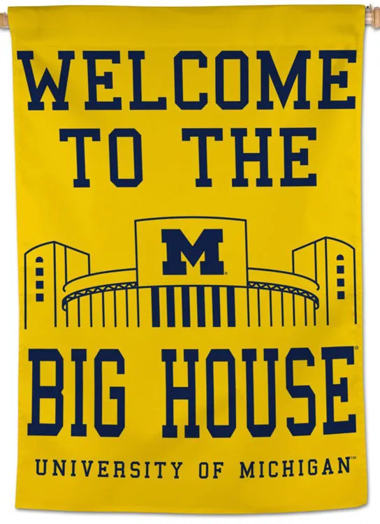 Michigan Wolverines "Welcome to the Big House" Official NCAA Premium 28x40 Wall Banner - Wincraft Inc.