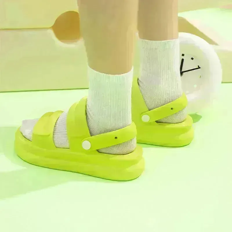 Multi-functional Thick-soled Sandals For Women Summer Outdoor Garden Slippers Beach Shoes
