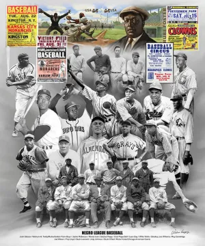Negro Leagues Baseball Historical Collage Premium Poster Print - Wishum Gregory