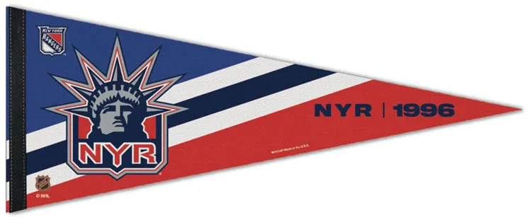 New York Rangers "NYR 1996" NHL Reverse-Retro 2022-23 Premium Felt Collector's Pennant - Wincraft