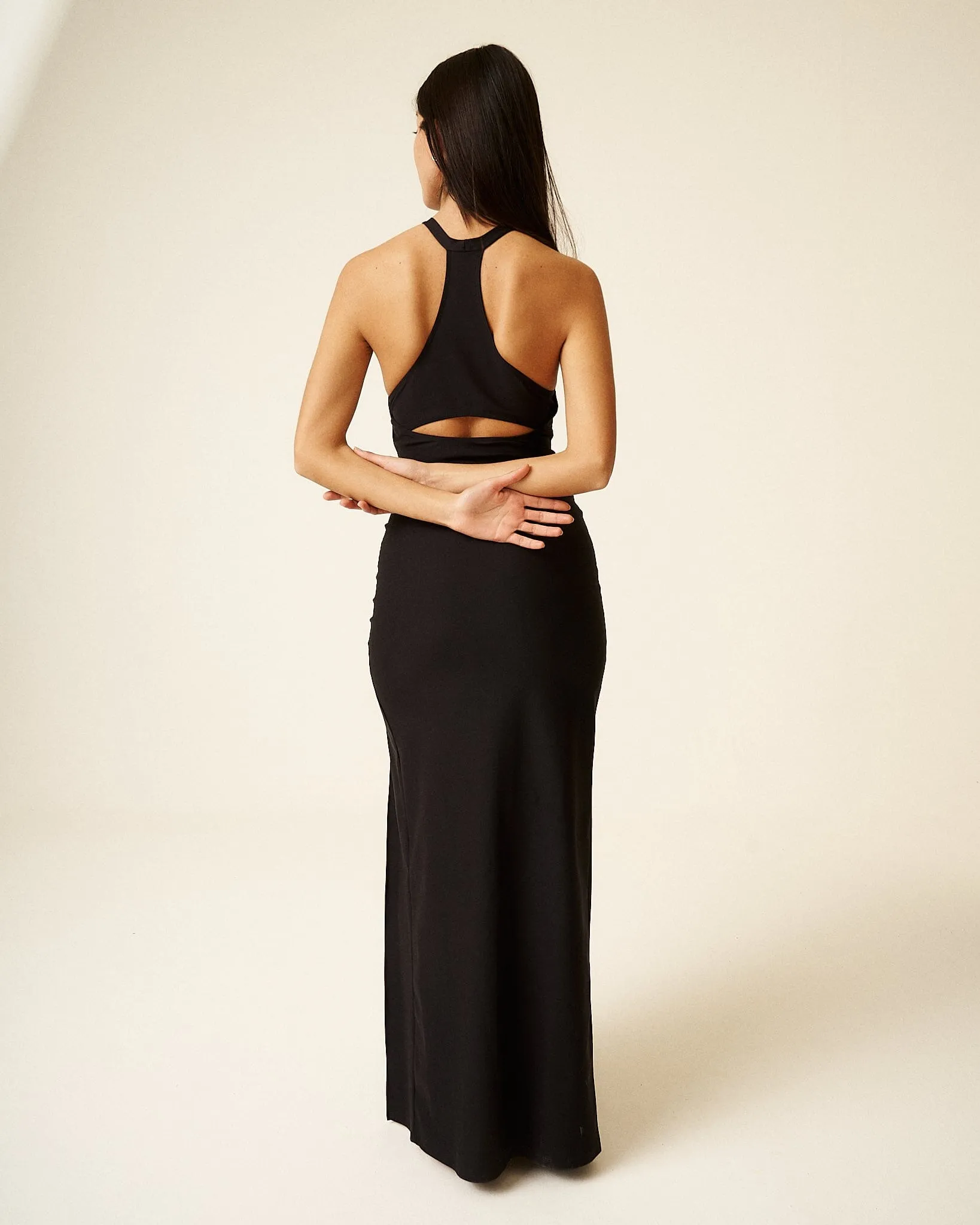 Olivia Halter Dress in Black - Limited Edition