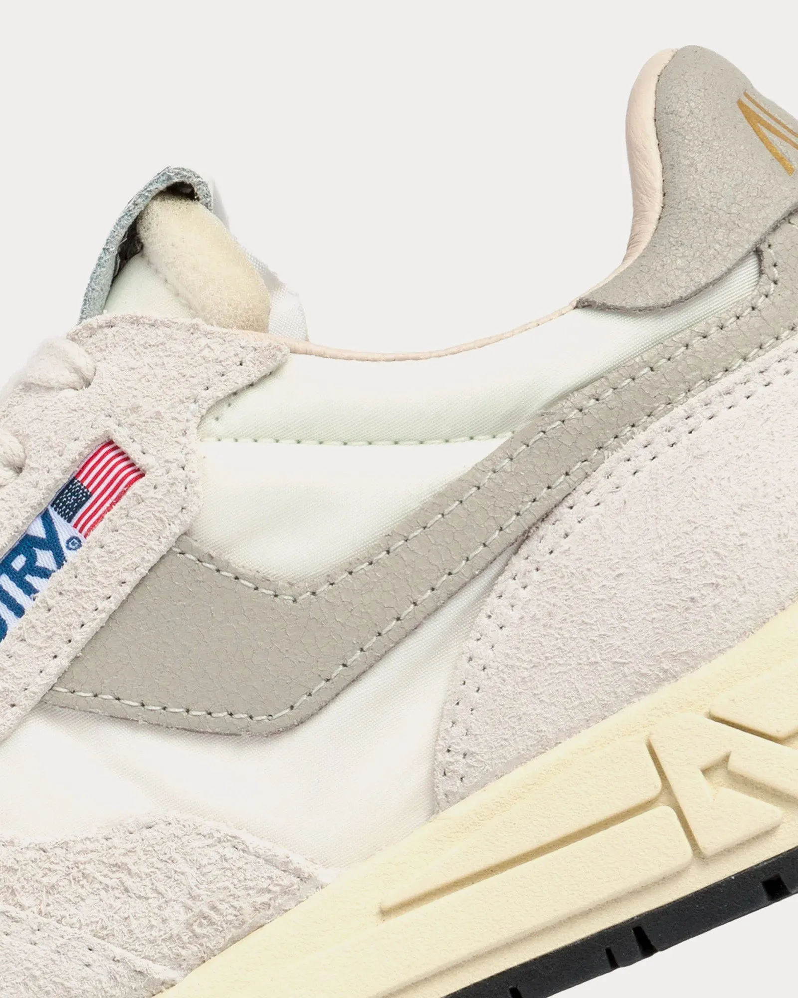 Reelwind Nylon & Suede White Low Top Sneakers