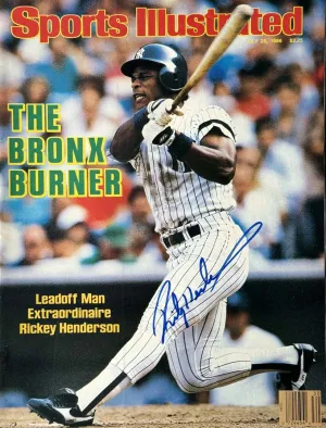 Rickey Henderson Signed Sports Illustrated 7/28/1986 Issue (JSA)