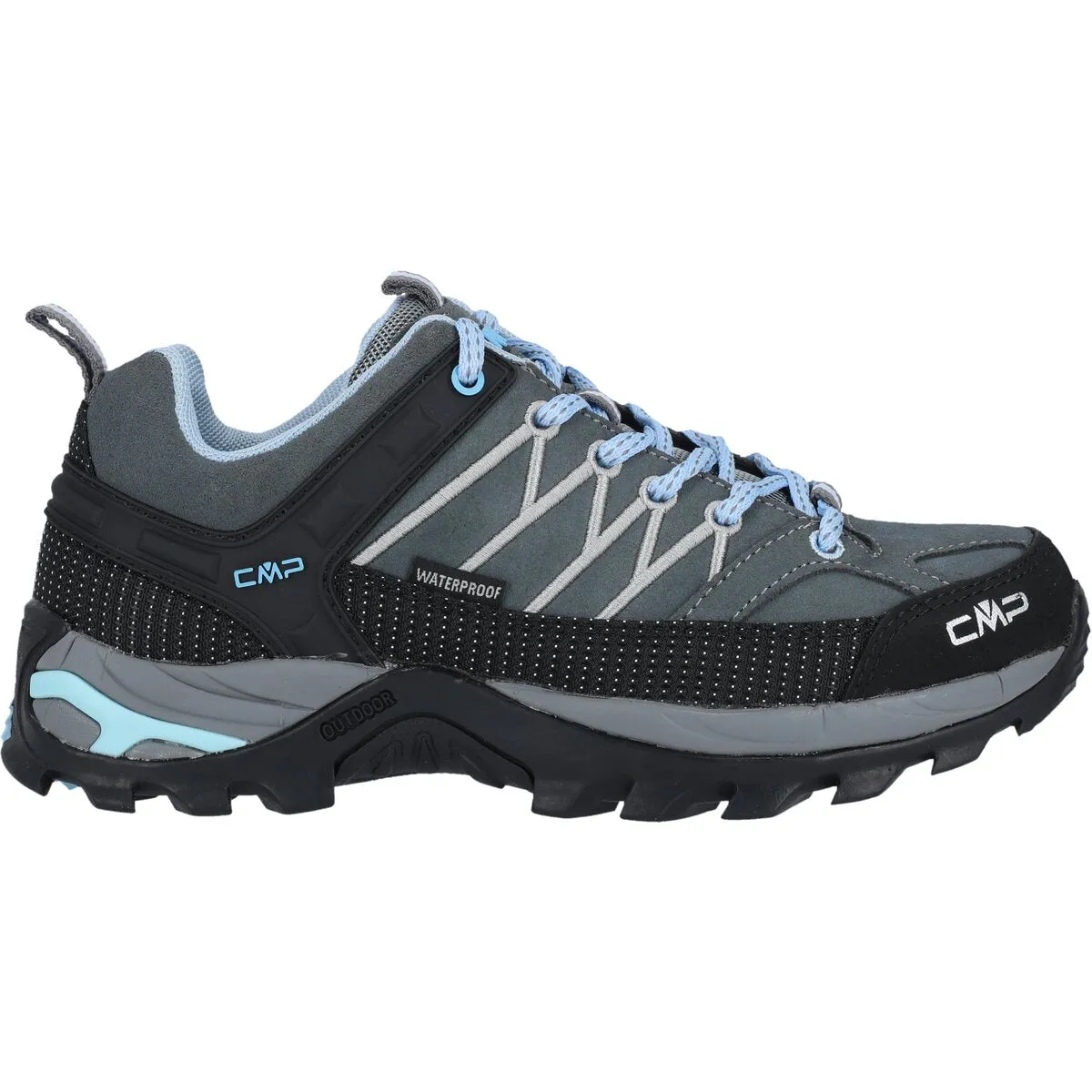 Rigel Low Wmn WP Outdoor Shoe - Graffite-Azzurro
