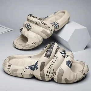 Sohiwoo Men's Slippers EVA Beach Sandals Male Summer Outdoor Slides Non-slip Bathroom Household Shoes Comfortable Soft Light Mules