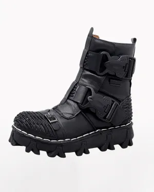 Techwear Harley Unisex Buckle Motorcycle Boots